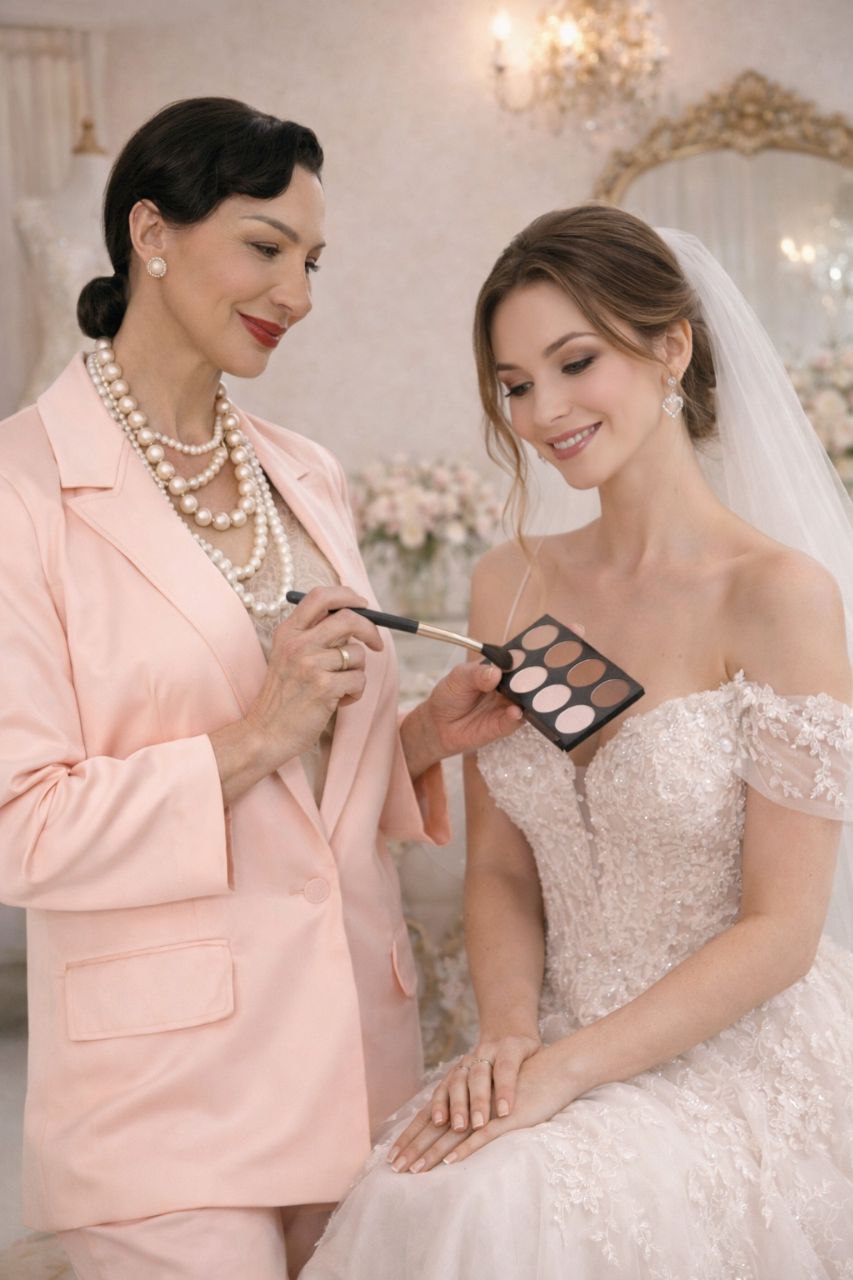 Braut-Make-up und Frisur von Stylistin und Visagistin Natali Beliaeva – Hochzeitsservice in Nürnberg und Bayern.
