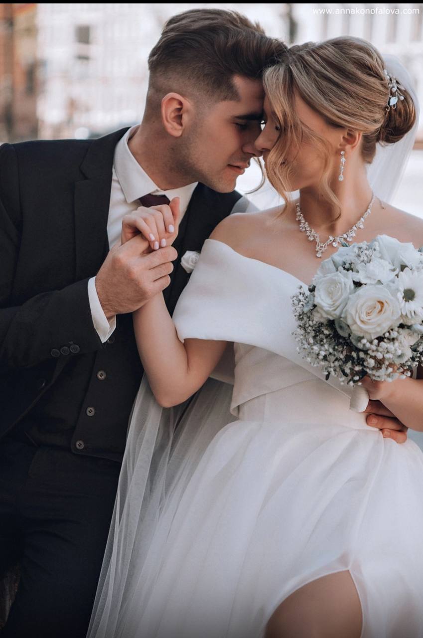 Braut-Make-up und Frisur für Fotoshooting, Braut und Bräutigam, Natali Beliaeva, Bayern